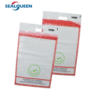 Plastic Evidence Deposit Bag Custom Security Self Sealing Packaging Tamper Proof Bag