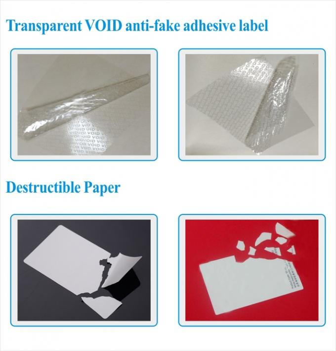 anti-falsificando não o rolo material da etiqueta do material da etiqueta do holograma do resíduo/transferência do holograma não