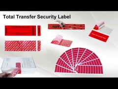 Total Transfer Self Adhesive Pet Vaid Open Tamper Proof Label Para Caixa